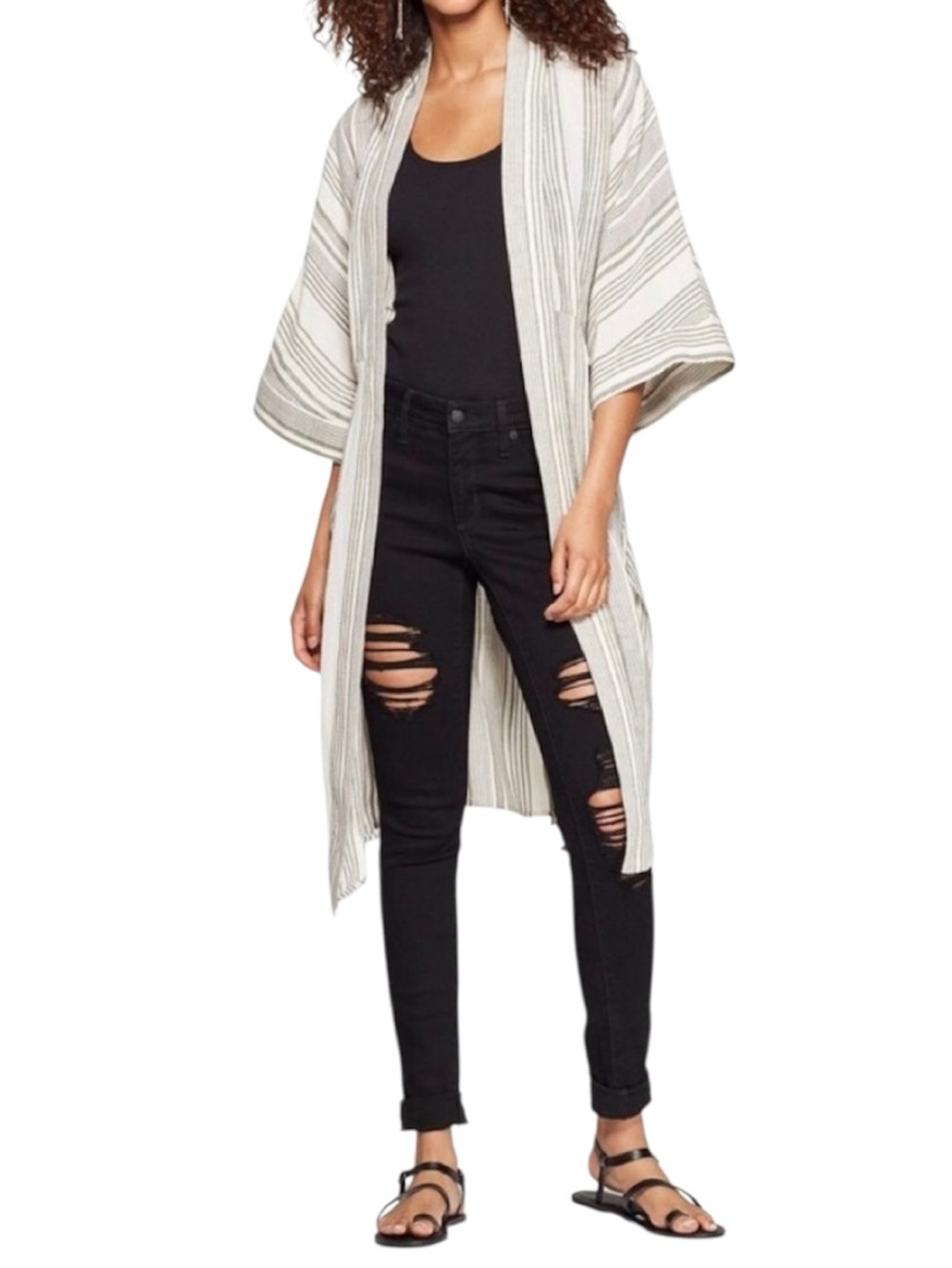 Universal Thread Striped Kimono (Size: Medium/Large)